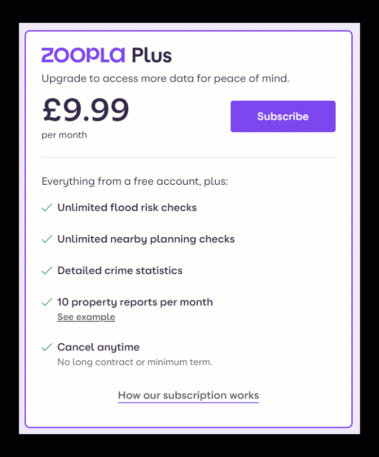 Zoopla Plus Subscription Purchase.gif
